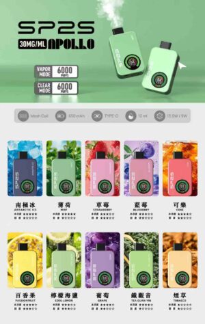 SP2抛棄 SP2抛棄式12000口 【 有煙/無煙雙模式可調】 新品上市